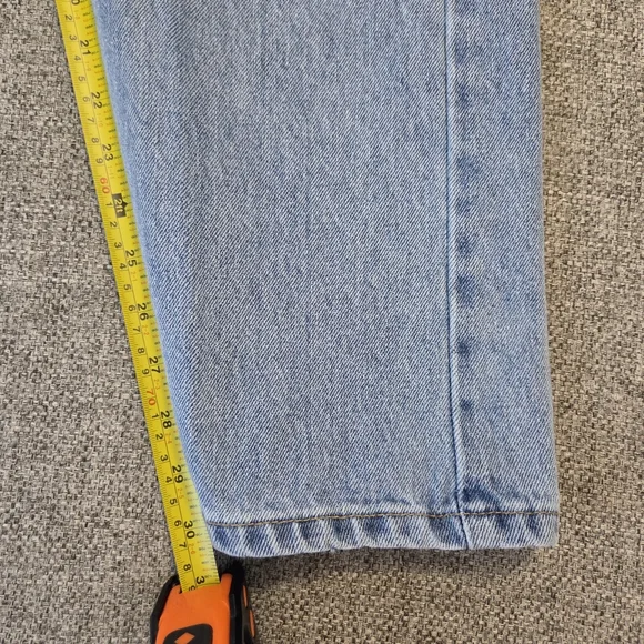 Levi's 505 Men's Cotton Jeans - Light Stonewash 38 X 30 Relaxed Straight - Picture 13 of 15